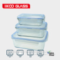 Glass food container crisper fresh box sets with gift box 6pcs